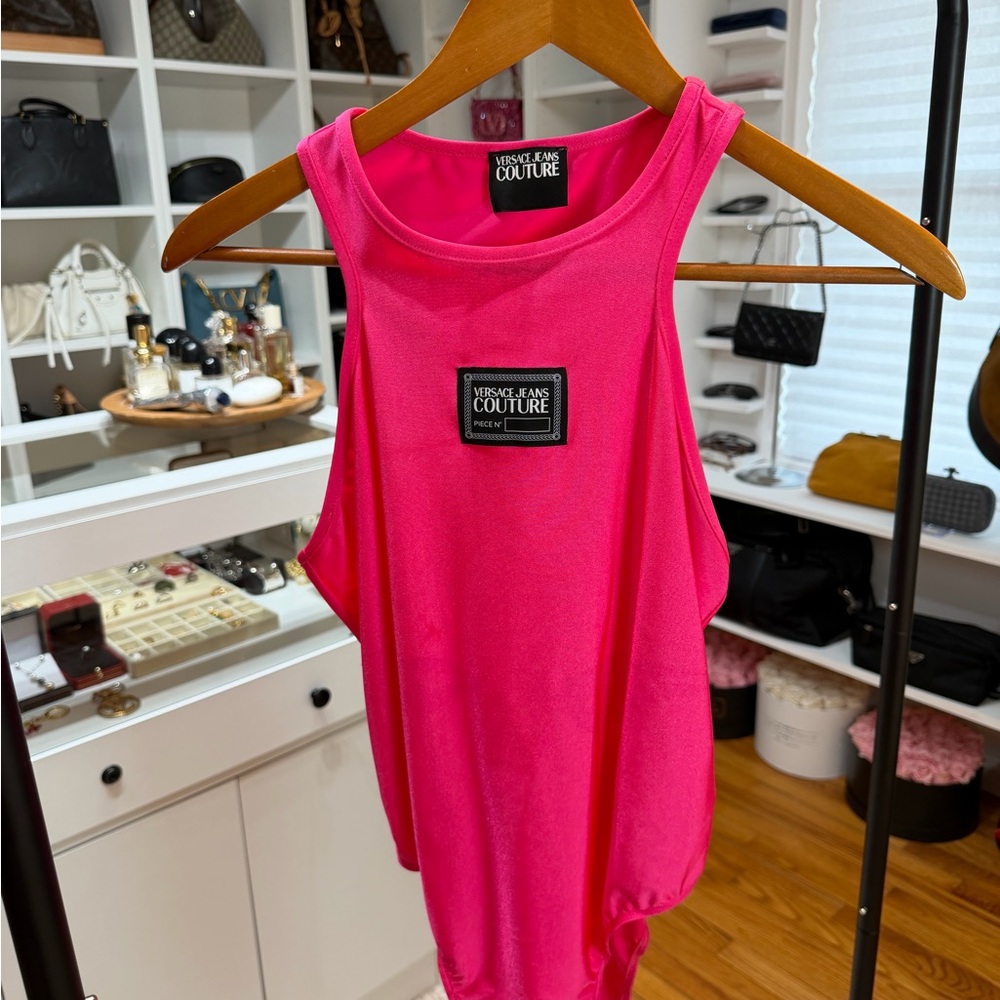 Versace Jeans Collection Hot Pink Tank Top